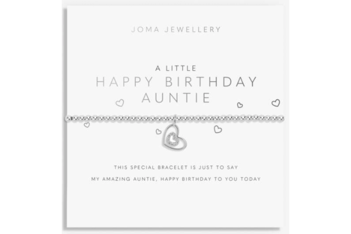A Little Happy Birthday Auntie Bracelet Linlithgow Stoves Gifts - Main Image