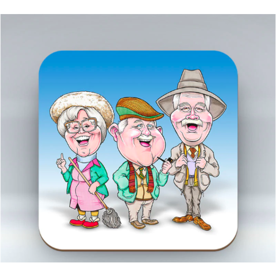 3 Auld Pals Coaster Blue 