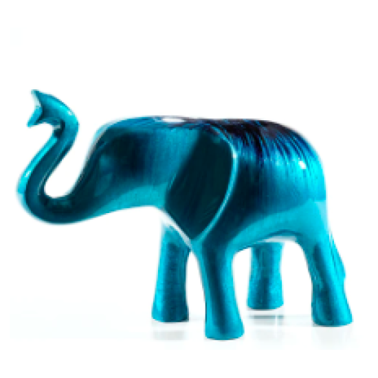 Aqua elephant trunk up Large