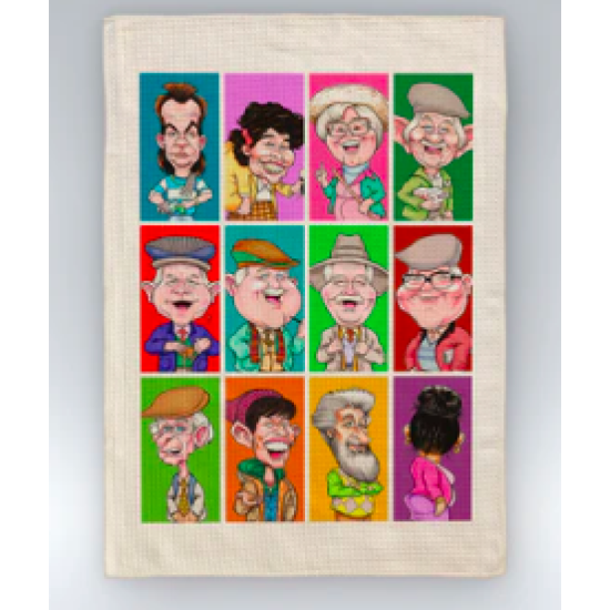 Auld Pals Colour Tea Towel 