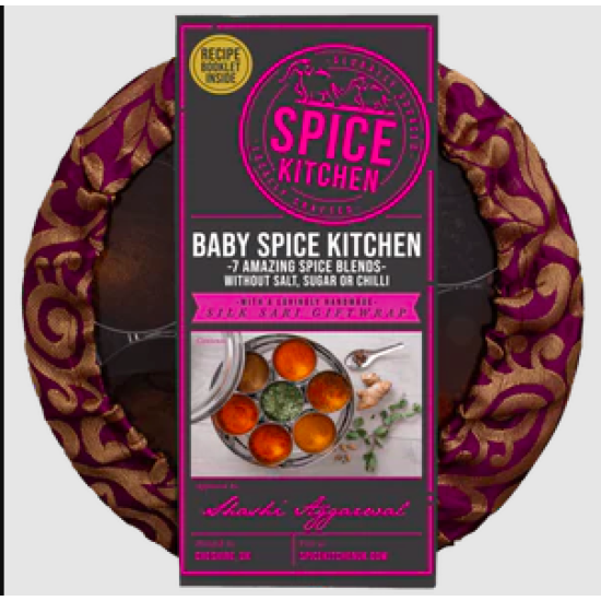 Baby Spice Tin With Handmade Silk Sari Wrap