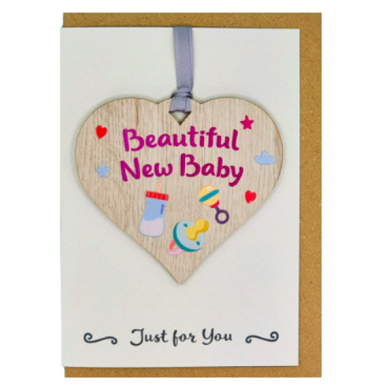  Beautiful New Baby Card with Gift 