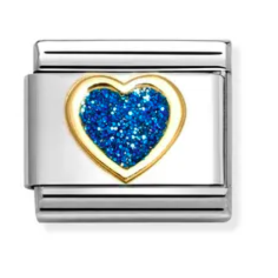 Blue Glitter Heart 
