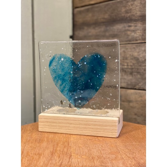 Blue Heart Tea-Light Holder