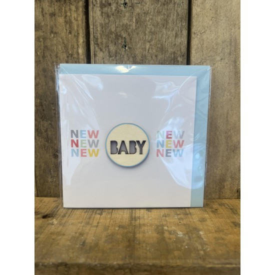 Blue New Baby Card