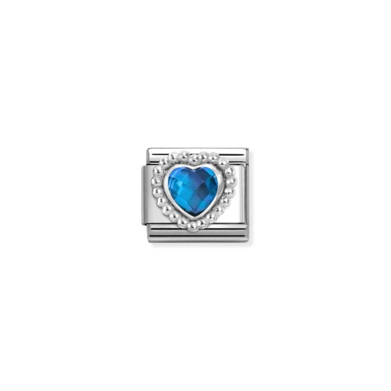 Blue Stone Heart Link 