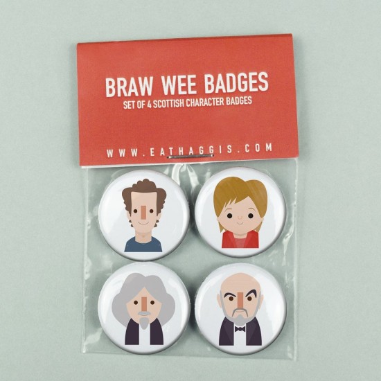 Braw Wee Badges - Scottish Character 