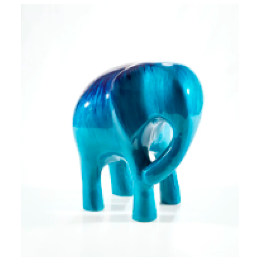 Brushed Aqua Elephant Large