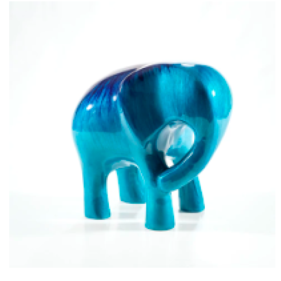 Brushed Aqua Elephant Medium