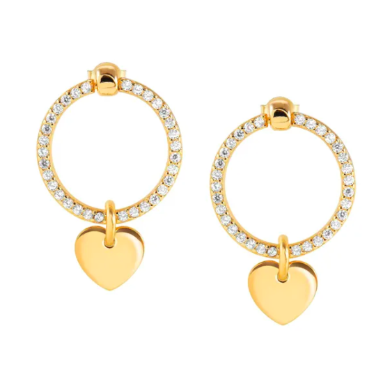 Chic & Charm Gold Heart Earring 