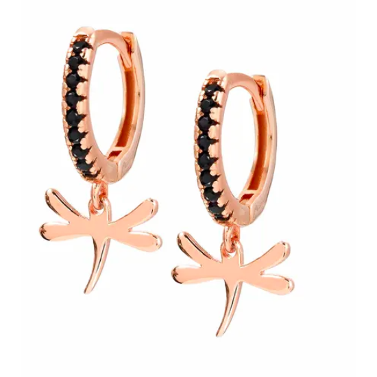 Chic & Charm Rose Gold Drangonfly  Earring 