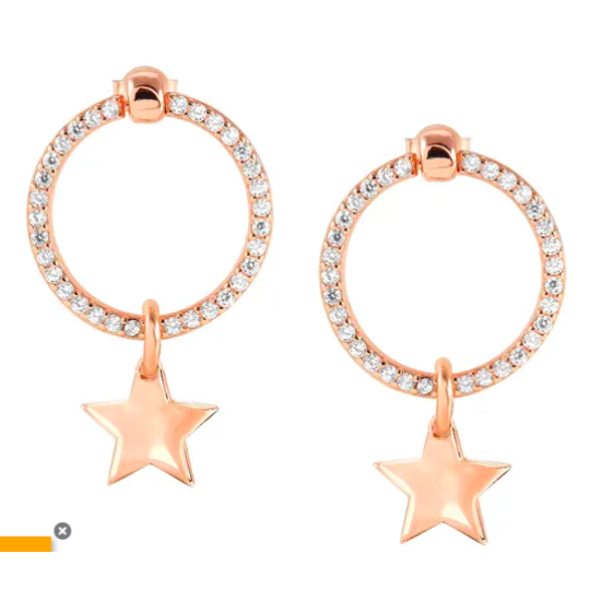 Chic & Charm Rose Gold Star Earring 