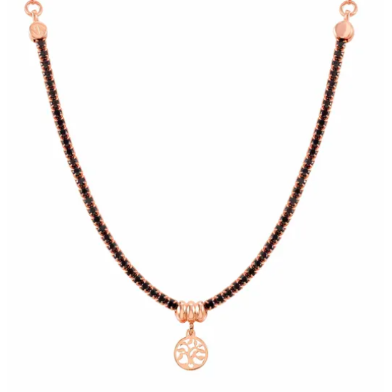 Chic & Charm Rose Gold Necklace with Tree Of Life 