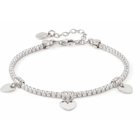 Chic & Charm Silver Bracelet with Hearts