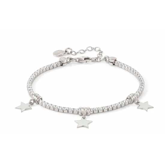 Chic & Charm Silver Bracelet with Stars 