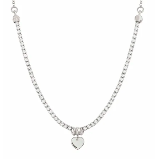 Chic & Charm Silver Necklace with Heart
