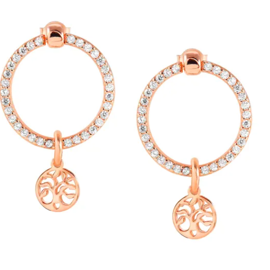 Chic & Charm Tree of Life Rose Gold Earring 