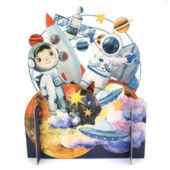 Children's Happy Boy In Space 3D Pop Up Birthday Greeting Card