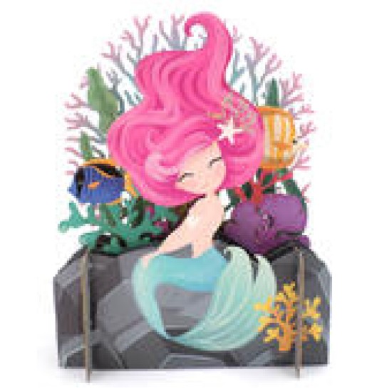 Children's Smiling Mermaid 3D Pop Up Birthday Greeting Card