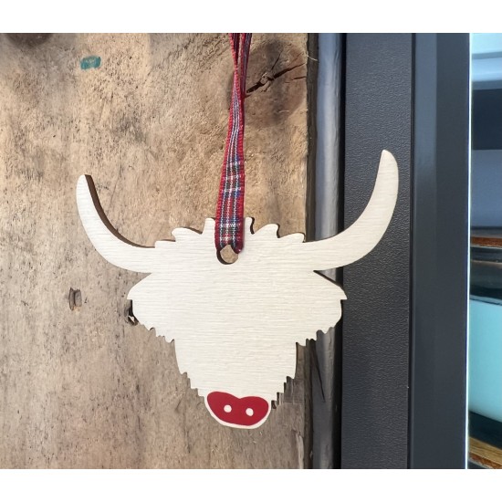 Christmas Hanging Highland Cow