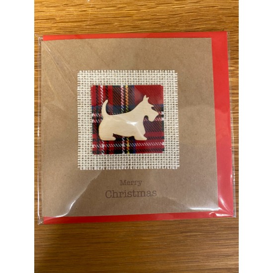 Christmas Scottie Dog Greeting Card