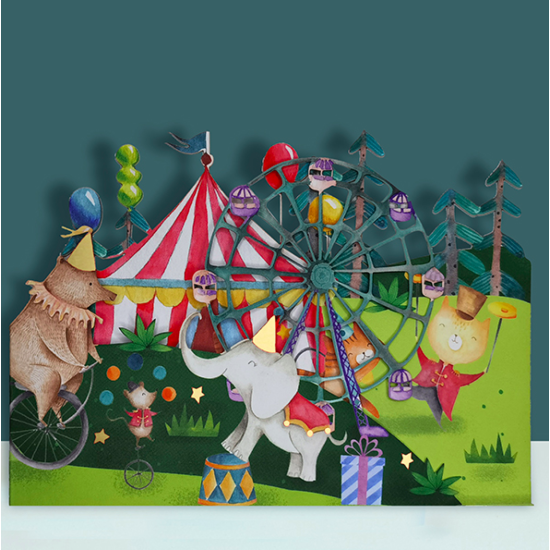 Circus Kids Brithday Card 