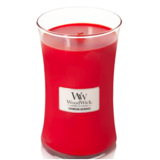 Crimson Berries Large Hourglass Candle 