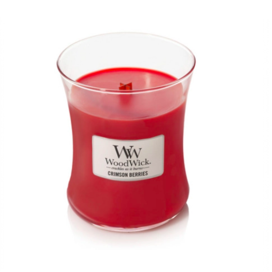 Crimson Berries Medium Hourglass Candles 