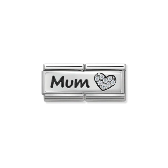 Cubic Zirconia Mum Double Link