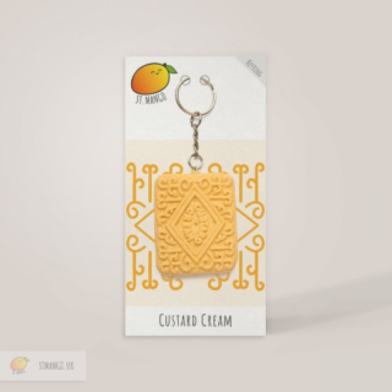 Custard Cream Keyring 