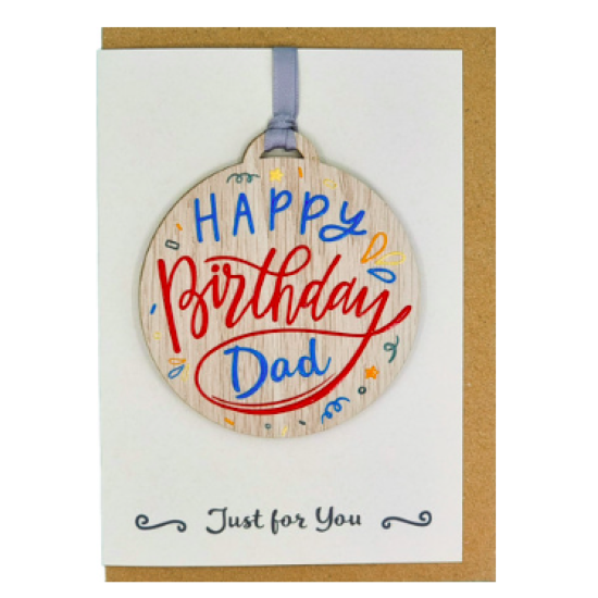 Dad Happy Birthday Card with Gift 