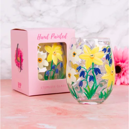 Daffodils Stemless Glass