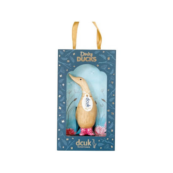 Dinky Duck – Pink Spotty Welly Boots