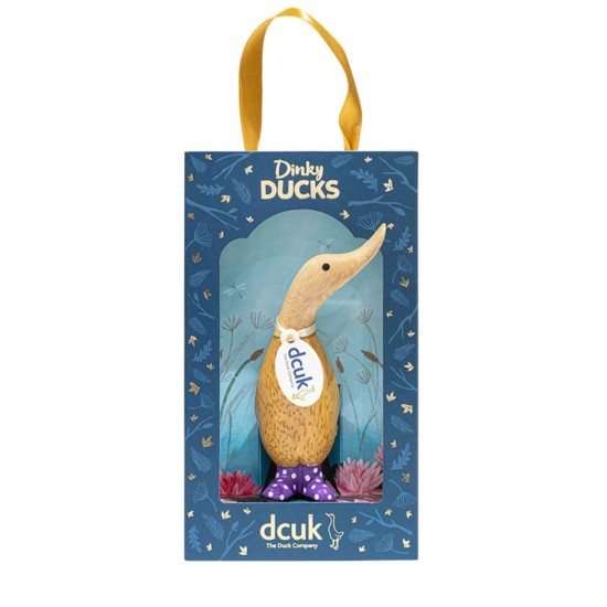 Dinky Duck – Purple Spotty Welly Boots