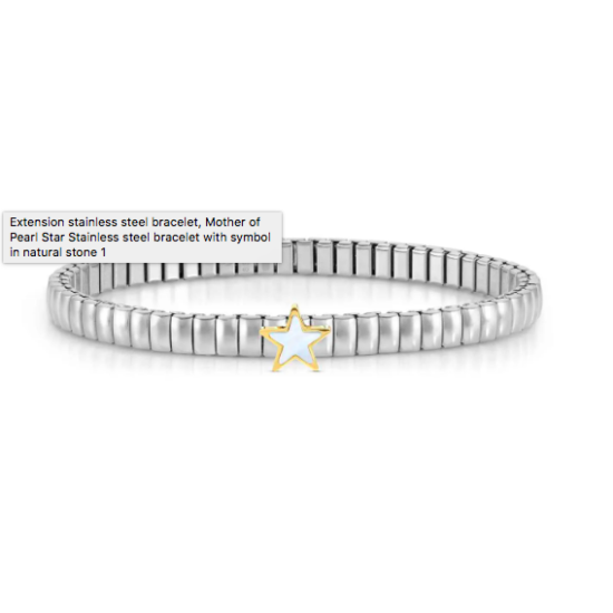 Extension Gold Morther of Pearl Star Bracelet