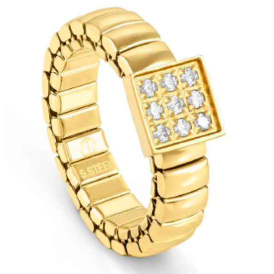 Extension Gold Square Ring 