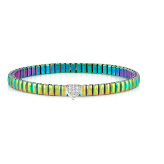 Extension Iridescent Heart Bracelet