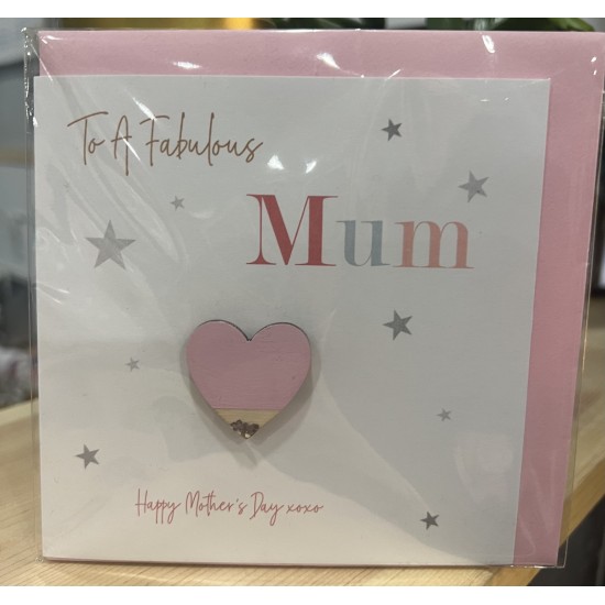 Glitter Heart Mother's Day Card