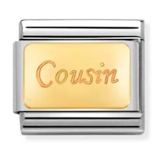 Gold Cousin Engraved Link