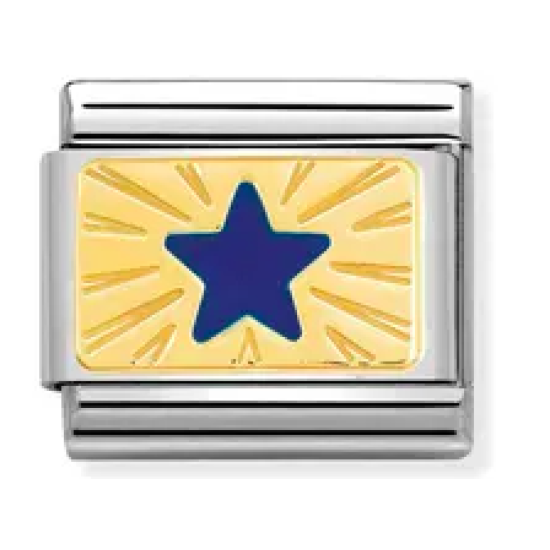 Gold with Blue Star Link 