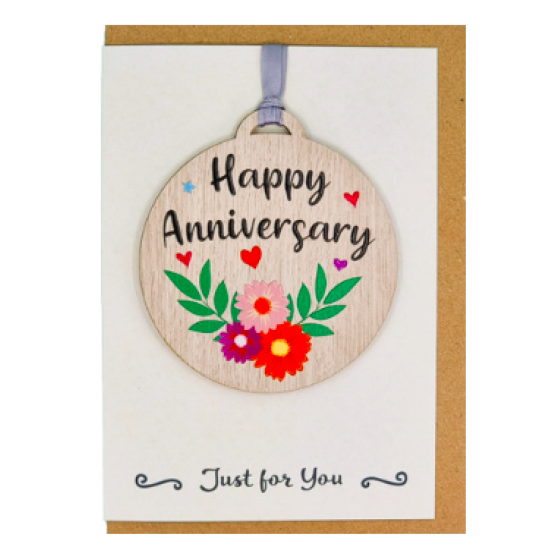 Happy Anniversary Card with Gift