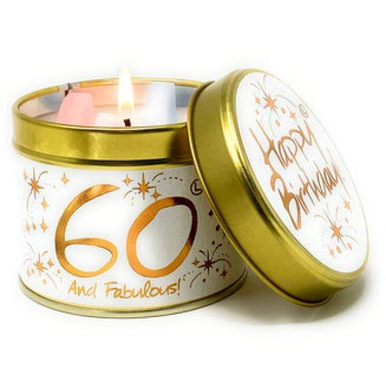 Happy Birthday 60th Scented Candle Tin