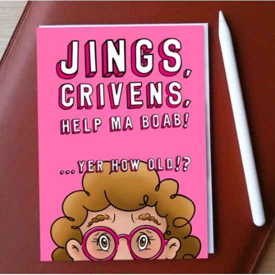 Jings Crivens Pink Greeting Card