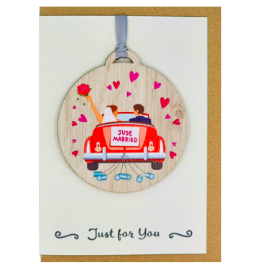 Just Married Card with Gift