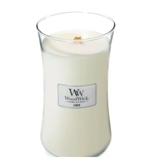 Linen Large Hourglass Candle