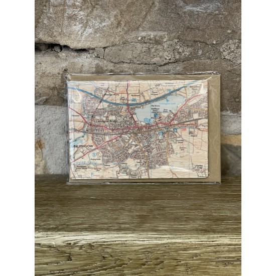 Linlithgow Map wooden Postcard