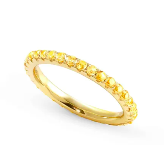 Lovelight Ring Yellow Stone Size 17