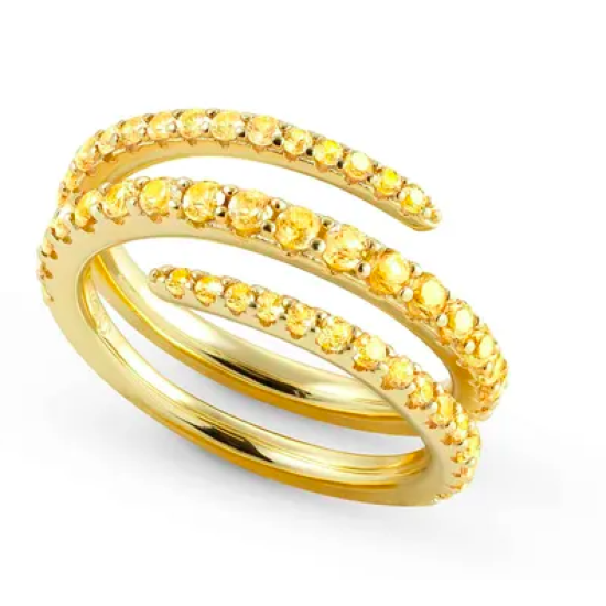 Lovelight Ring Yellow Stones Size 17 