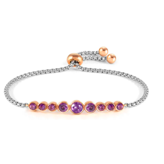 Milleluci Colour Edition Purple Round Bracelet 