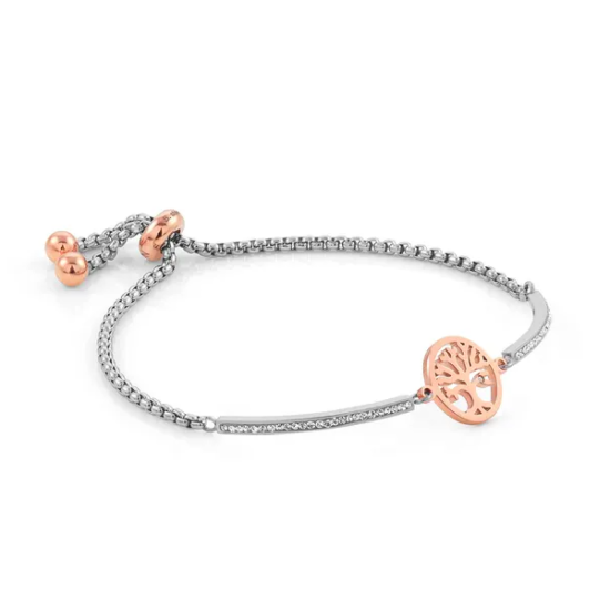 Milleluci Rose Gold and Silver Tree of Life Bracelet